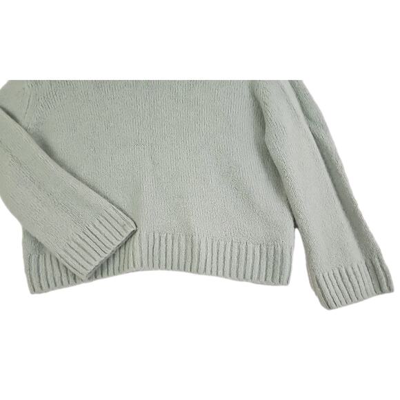 H & M ~Woman Size L~ Light Green Wool/Alpaca Blend Crop Boxy Sweater. - Picture 8 of 16